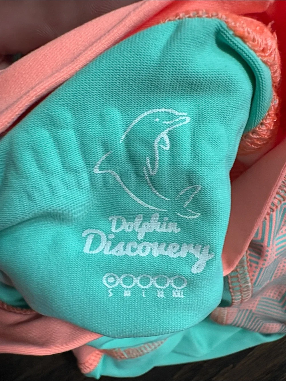 Girls' Mint & Coral UPF 50+ Long Sleeve Rash Guard